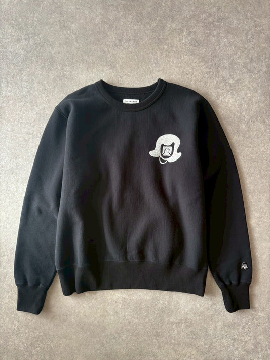 TACOMA FUJI RECORDS / タコマフジレコード LOGO (EMBROIDERY) SWEATSHIRT designed by Yachiyo Katsuyama【New Old Stock】