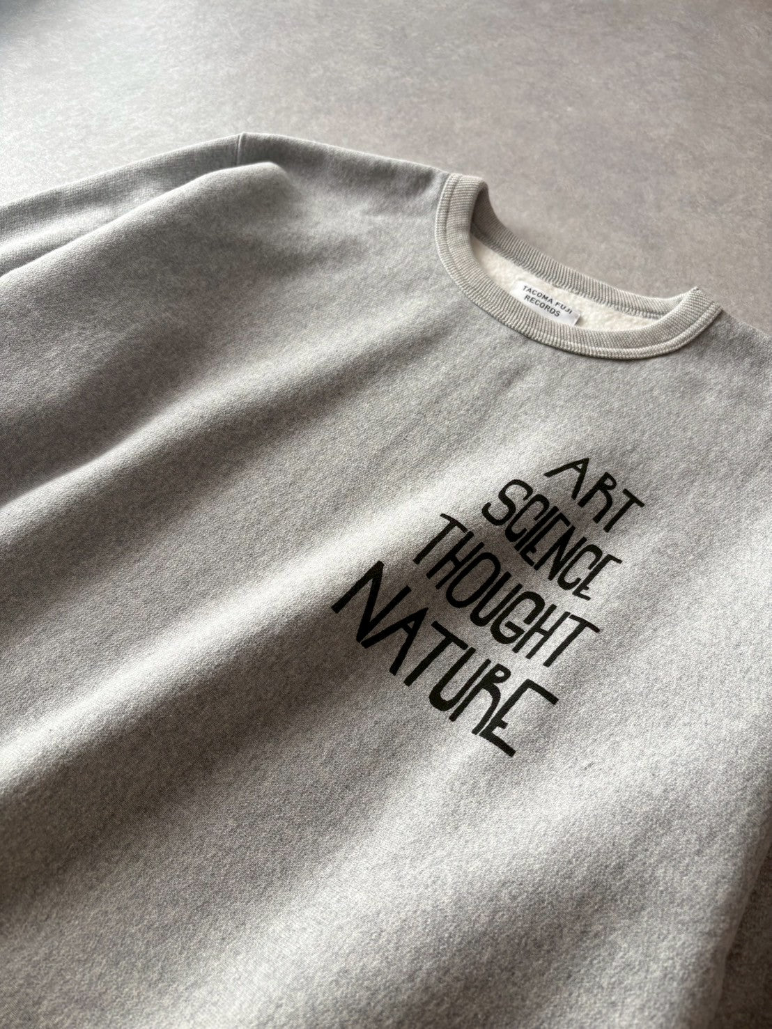 TACOMA FUJI RECORDS / タコマフジレコード ART SCIENCE THOUGHT NATURE SWEATSHIRT  designed by Shuntaro Watanabe【New Old Stock】