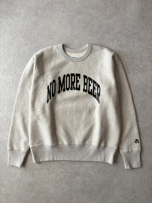 TACOMA FUJI RECORDS / タコマフジレコード NO MORE BEER COLLEGE LOGO SWEATSHIRT  designed by Shuntaro Watanabe【New Old Stock】