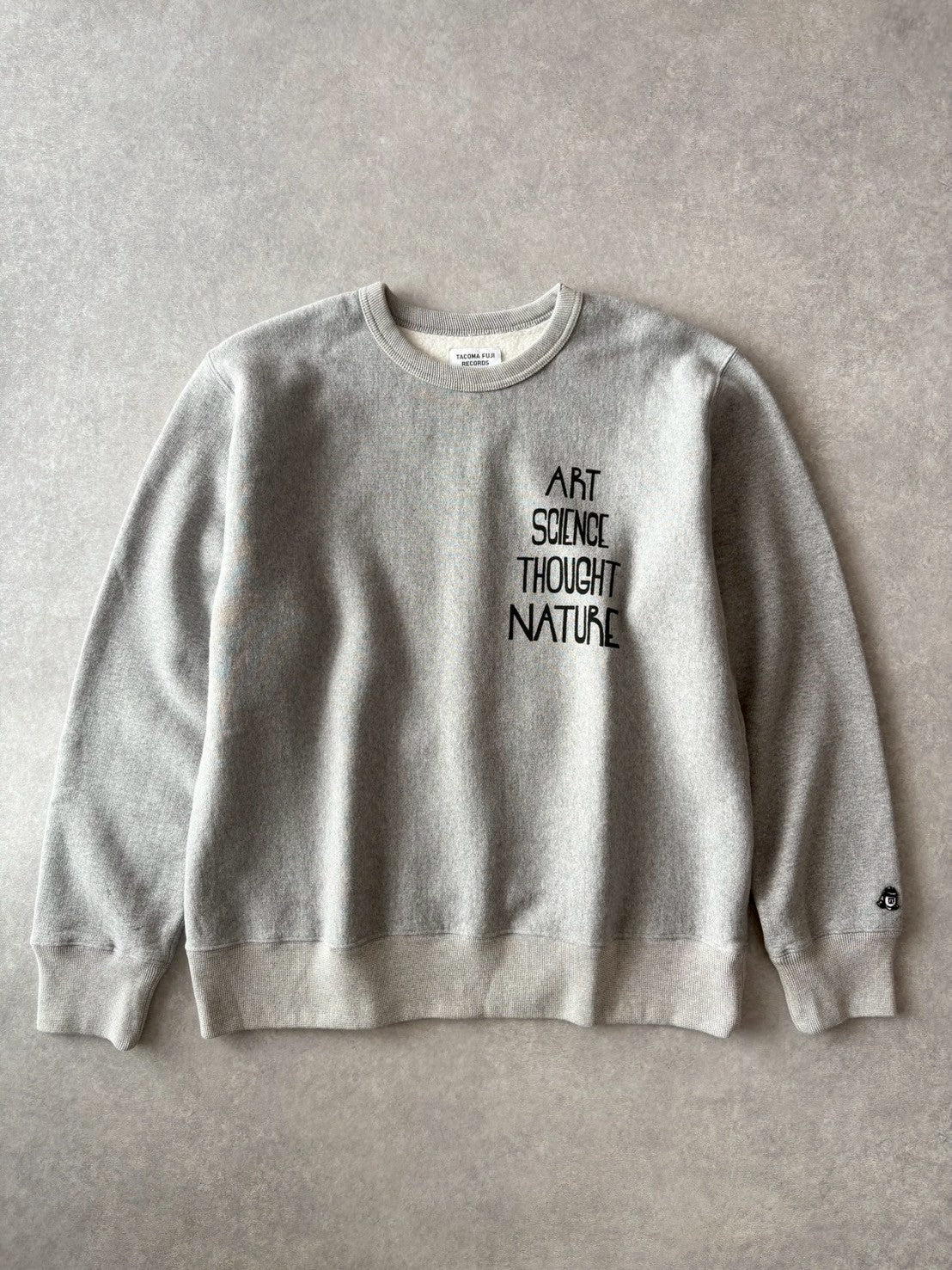 TACOMA FUJI RECORDS / タコマフジレコード ART SCIENCE THOUGHT NATURE SWEATSHIRT  designed by Shuntaro Watanabe【New Old Stock】