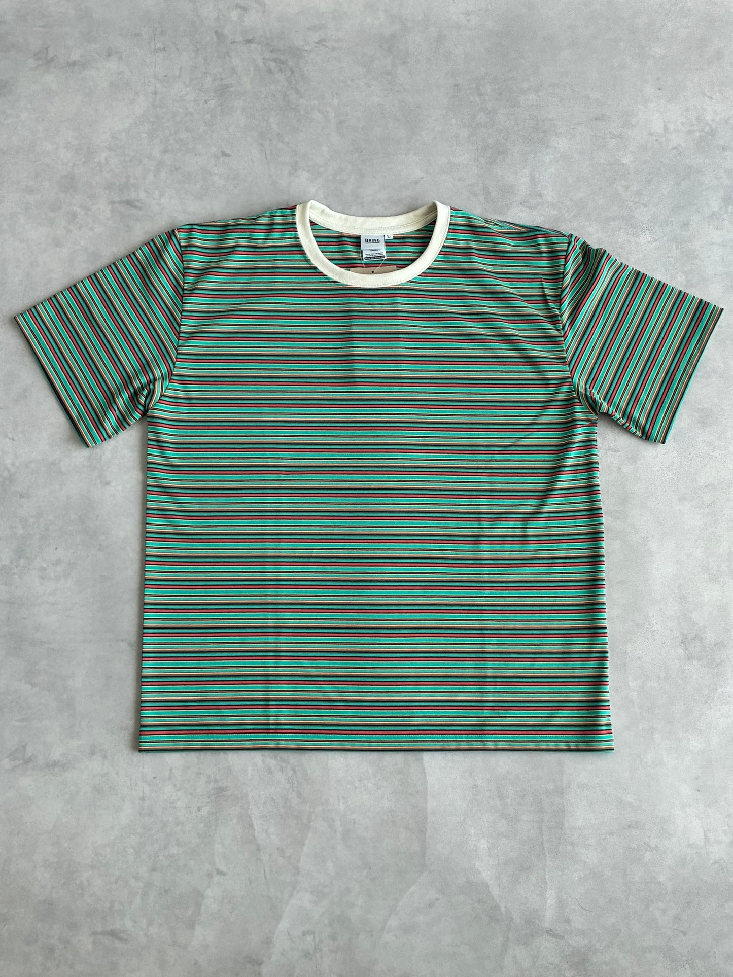 BRING / ブリング  DRYCOTTONY マルチボーダーTシャツ 【New Old Stock】