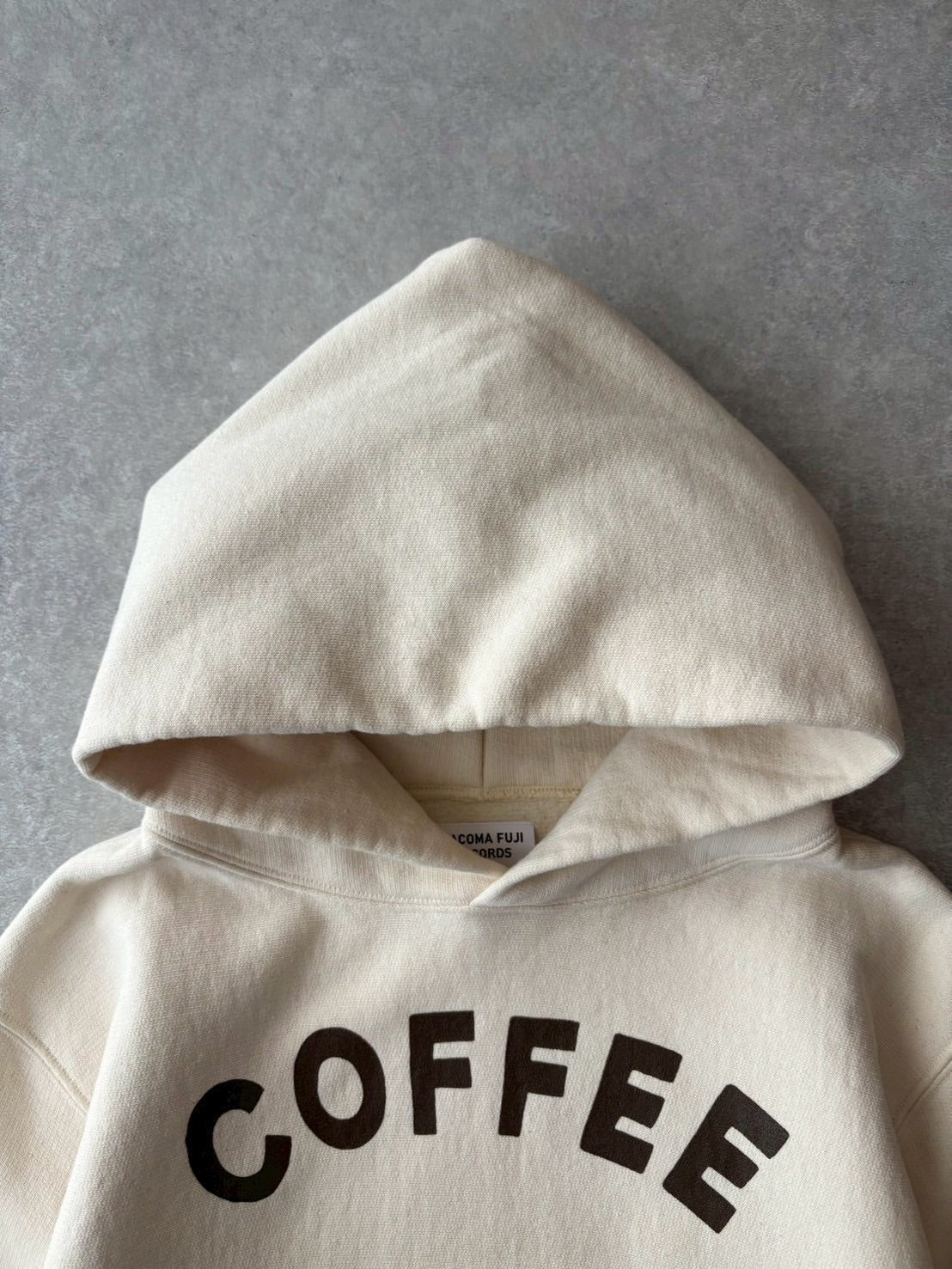TACOMA FUJI RECORDS / タコマフジレコード  COFFEE POWER HOODIE  designed by Yunosuke  【New Old Stock】