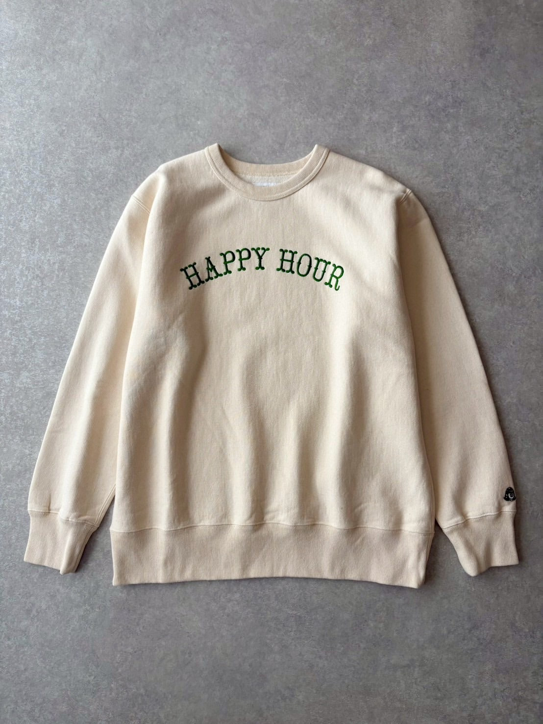 TACOMA FUJI RECORDS / タコマフジレコード  HAPPY HOUR SWEATSHIRT designed by Jerry UKAI 【New Old Stock】
